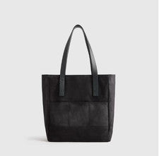BOLSO DE MANO UTILITARIO DE LONA ENCERADA NEGRO NUEVO CON ETIQUETAS PRECIO DE VENTA SUGERIDO POR EL FABRICANTE $80 ¡AGOT