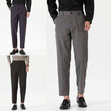 Pantalones informales de negocios para hombre Pantalones de moda Longitud regular Ligeramente elásticos