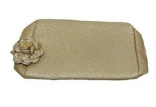 Nuevo En Paquete Lancome Paris Oro Brillo Maquillaje Cosmético Belleza Bolso 10" x 4.5"