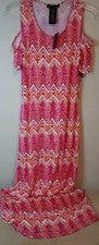 Maxi Vestido DESIGN HISTORY NUEVO CON ETIQUETAS Rosa Magic Chevron Talla S Pequeño Precio de venta sugerido por el fabri
