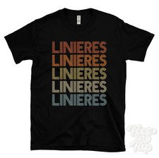 CAMISETA LINIERES ESTILO RETRO REPETIDO Hombre y Mujer Novedad Genial Nombre Regalo