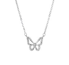 Elegante collar con colgante de mariposa de plata de ley 925 para mujer joyas