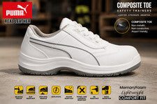 BOTINES DE TRABAJO DE SENDERISMO AEROPUERTO PUNTERA COMPUESTA DE SEGURIDAD DE CUERO PUMA PARA HOMBRES TALLA
