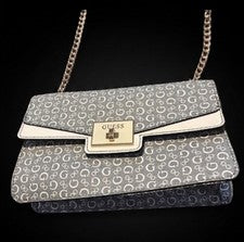 Bolso Bandolera GUESS Mujer Gris Monograma Logo, Bolso Pequeño