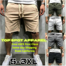 Pantalones Cortos Para Hombre Entrenamiento Gimnasio Atléticos Ligeros Deporte Informal Fitness Colores Sólidos