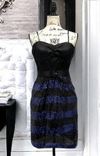 Vestido para mujer sin tirantes lentejuelas azul negro satinado mini vestido graduación talla 10