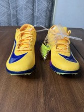 Nike Zoom Triple Jump Elite Spikes Amarillo Púrpura Hombres 9.5 HV6425-800 Zapatos de Pista