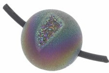 Drusa ágata arco iris bola joyería piedra preciosa colgante perforado 18 mm - 18G108
