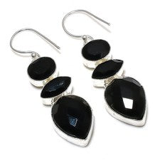 Pendiente de joyería de plata esterlina 925 hecho a mano con piedras preciosa...