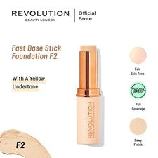 Base en barra base rápida Makeup Revolution Beauty F2 nueva - sellada