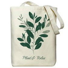 Bolso de Mano Minimalista Nórdico - Diseño de Rama de Eucalipto y Olivo Línea Única -12...