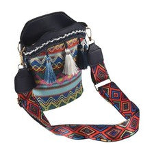 Moda Bohemia Étnica Para Mujer Tejido de Paja Bolso Mensajero de Hombro Retro5366