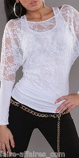 Ropa Mujer / Niña Camiseta Transparente / Moda / Talla Única: 34 36 38
