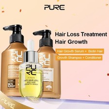 Purc Marruecos Aceite de Argán Champú Acondicionador Crecimiento del Cabello Suero Set Queratina Suave