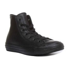 Zapatillas altas Converse 135251 CtAs Hi unisex de cuero en negro talla UK 3-12