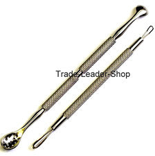 Set de 2 cucharas para el cuidado facial exprimidor de comedones removedor de puntos negros NATRA