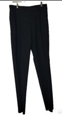 Pantalones de vestir Michael Kors Greenwich negros para hombre talla 32 dobladillo áspero diseñador