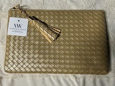 Bolso sin asas Virginia Wolf Mimi Curateur - tejido dorado metálico para mujer "