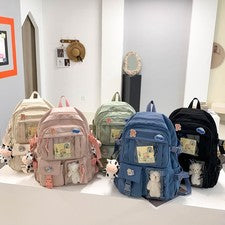 Mochila de estudiante de gran capacidad de tela Oxford de moda para hombre y mujer