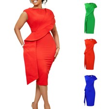 Vestido para mujer Ropa sexy Moda Talla grande Vestido Oblicuo Hombro Elegancia