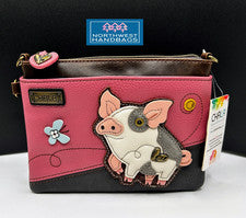MINI BOLSO BANDOLERA ROSA MANCHADO PIG FARM ROSA CHALA