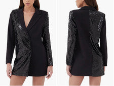 NUEVO NUNCA USADO Matelda Lentejuelas Blazer Minivestido por 4th & Reckless Para Mujer XS/UK 6