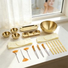 Kit Cuidado Facial 26 Piezas con Bandejas de Acero Inoxidable y Herramientas de Aplicación de Belleza