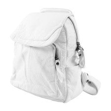 Bolso escolar informal de cuero suave para mujer Mochila de cuero lavado Niña Travel9486