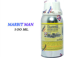 Aceite de perfume concentrado Marbit Man Surrati, envasado de 100 ml, aceite Attar.