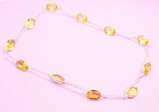 Collares de joyería de plata de ley 925 hechos a mano con piedras preciosas de citrino talla 36