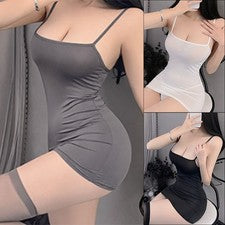 Moda Nuevo Elegante Vestido Corto Monocolor Ligero Strecher Ropa de Noche