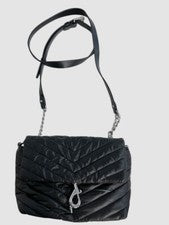 Bolso Bandolera Rebecca Minkoff Para Mujer Negro Edie Nylon Cuero