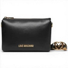 Moda Love Moschino Bolso de Compras Logo Perla Mujer Negro en Eco-piel