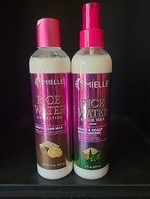 Mielle Arroz Agua Hidratante Leche 8oz y Trenza y Cuero Cabelludo Crema Hidratante 8 OZ Set