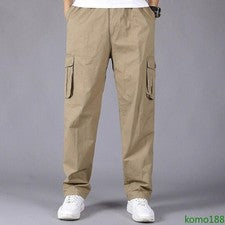 Pantalones de chándal cargo de algodón para hombre Pantalones informales Deportes rectos Moda Formal