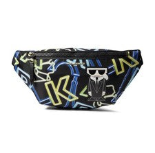 NUEVO Bolso Cinturón Karl Lagerfeld Paris Amour Negro con Luces de Neón e Icono Logo Karl $98