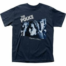 Camiseta The Police Reggatta de Blanc Para Hombre Licencia Banda Rock N Roll Azul Marino