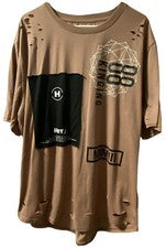 Camiseta Five by Five de Master Piece XXL Rosa Polvorienta Triturada Nueva Sin Etiquetas