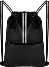 Mochila con cordón Bolsa de gimnasio deportiva, bolso trasero con cordón para hombres mujeres, Lightwei