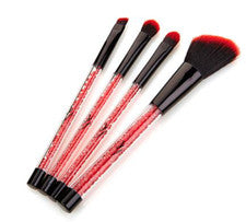 YBF BeYOUtiful Juego de brochas de maquillaje con joyas - 4 pinceles