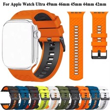 Correa deportiva de silicona para Apple Watch Ultra 3 Series 11 10 9 8 7 6 5 SE 49 mm