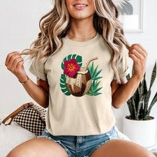 Camiseta tropical coco verano mujer playa fiesta verano vacaciones regalo para ella