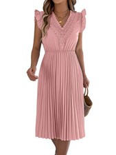 Elegante Vestido de Verano con Mangas Volantes para Mujer - Semiformal Boho Outf1506