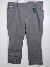 Pantalones chinos grises nuevos con etiquetas L.L Bean gris Allagash 5 bolsillos frente plano talla 44x30