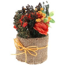 Bonsai de flores simuladas para sala de estar decoración del hogar decoración del hogar (naranja) 1 pieza