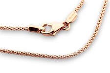 collana girocollo maglia tonda oro rosa 18kt. cm. 45 50 60 modello coreana