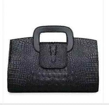 Bolso Pochette Negro Fashion Moda A Mano De Piel Sintética 2098