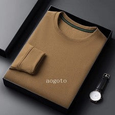 Camiseta cuello hombre transpirable, cómoda y de moda manga larga