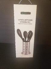 Juego de utensilios de cocina Servappetit de 5 piezas de madera de acacia marrón (NUEVO)