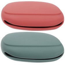 Estuche de esponja de belleza con soporte para soplo de polvo portátil de 2 piezas maquillaje viaje